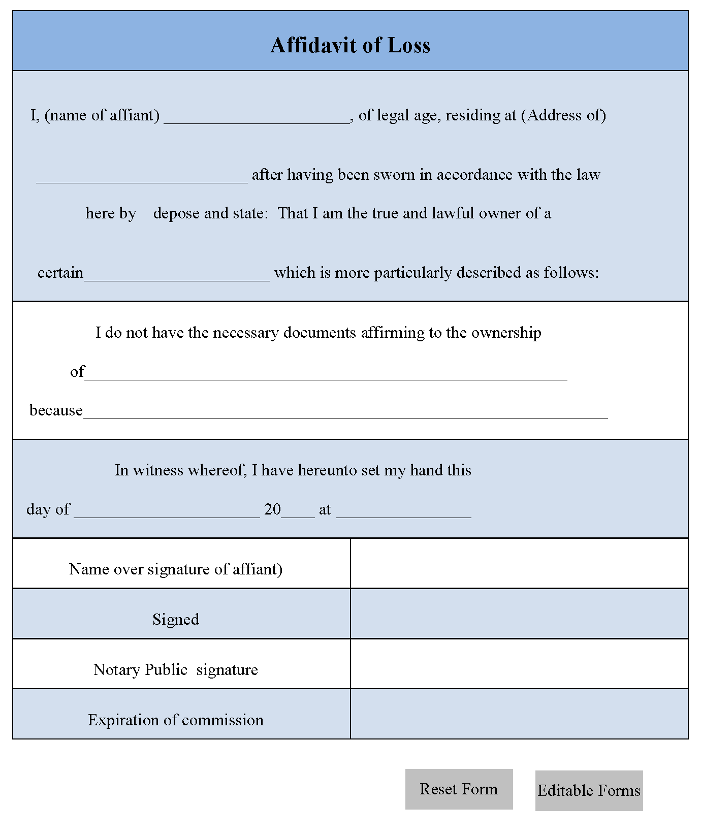 affidavit-of-loss-form-editable-forms