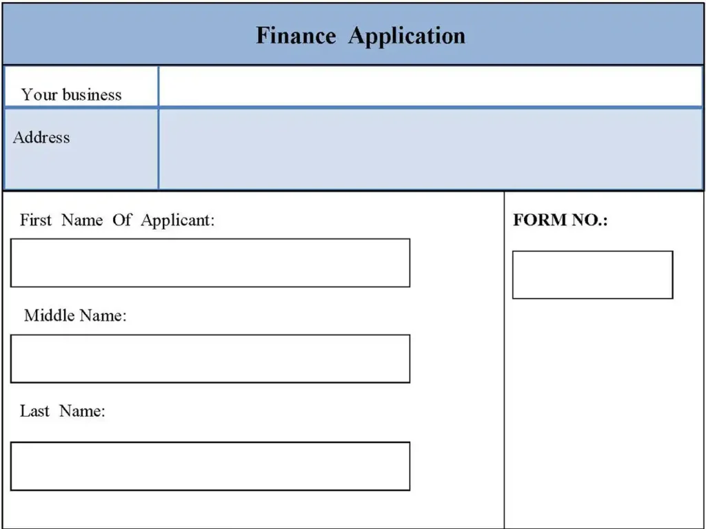 Finance Application Form