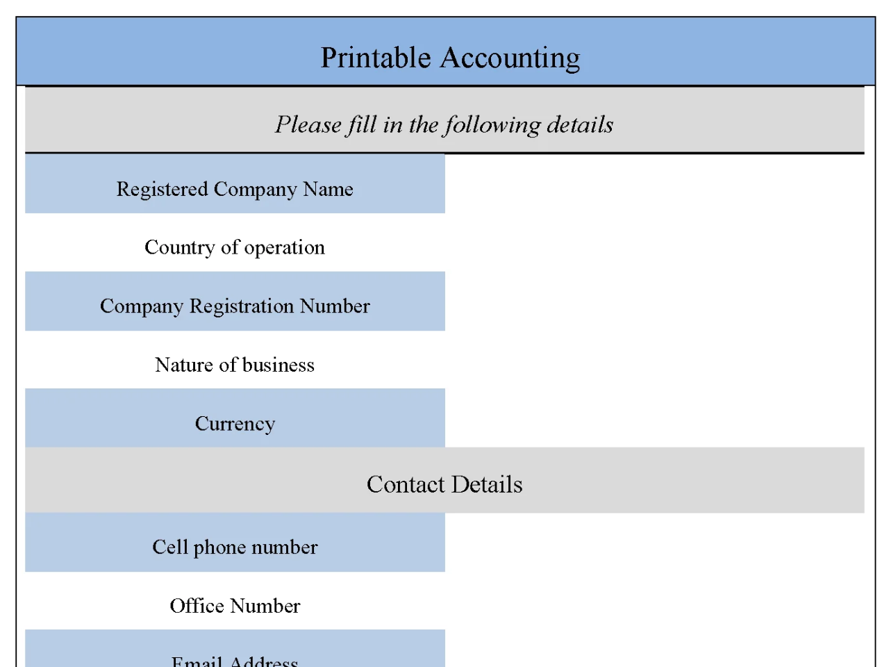 Printable Accounting Form Editable Pdf Forms 5750