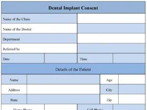 Dental Implant Consent Form