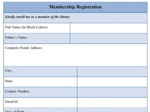 Membership Registration Form