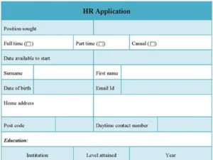 HR Application Form