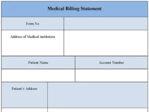 Medical Billing Statement Form