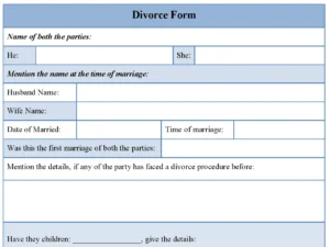 Divorce Form