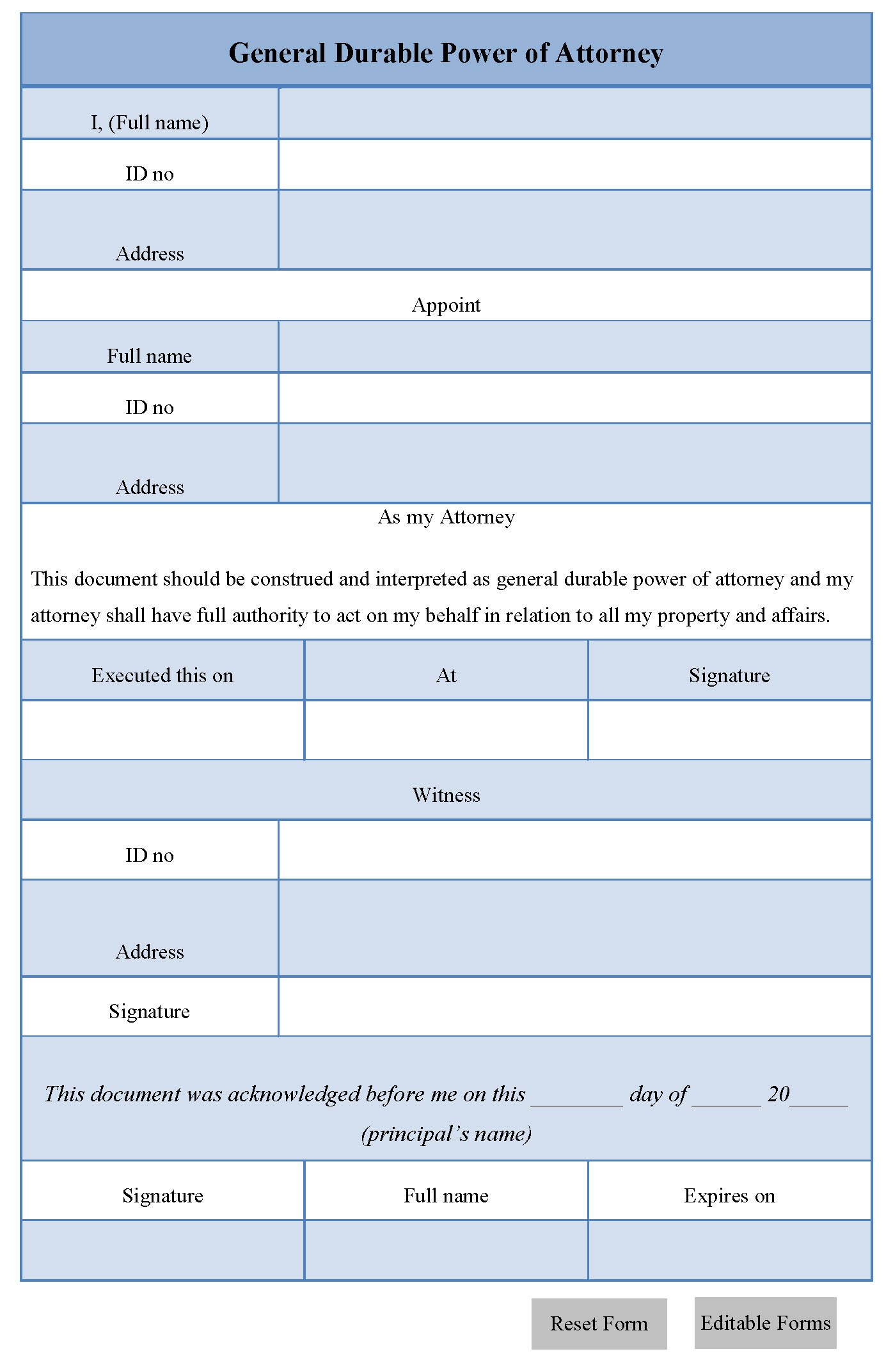 Where Can I Download A Free Power Of Attorney Form