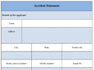 Accident Statement Form