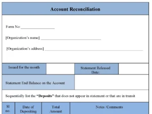 Account Reconciliation Form
