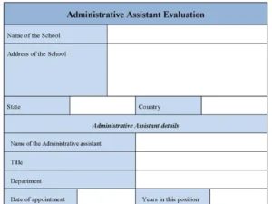 Administrative Assistant Evaluation Form