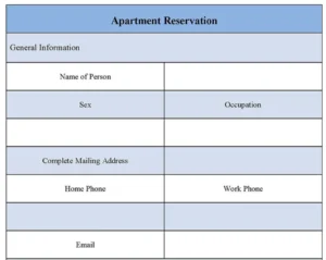 Apartment Reservation Form