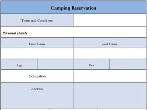 Camping Reservation Form