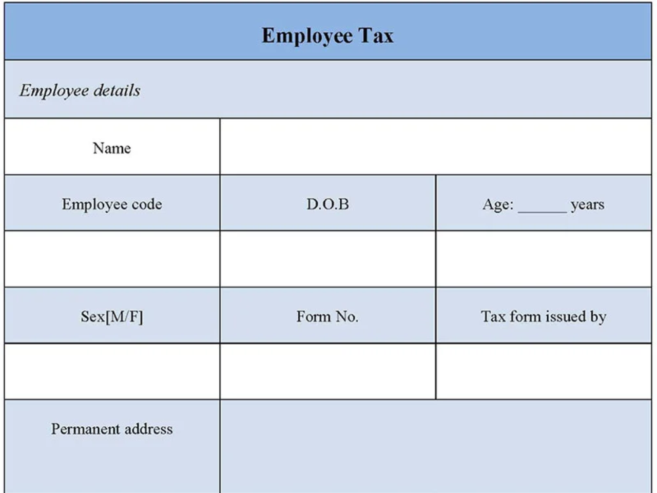Employee Tax Form