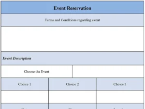 Event Reservation Form