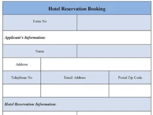 Hotel Reservation Booking Form