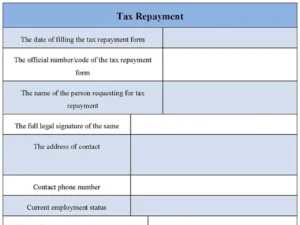 Tax Repayment Form
