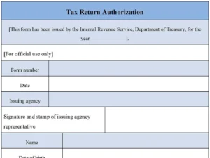 Tax Return Authorization Form