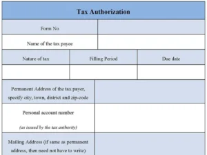 Tax Authorization Form
