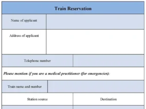 Train Reservation Form