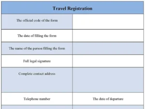 Travel Registration Form