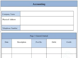 Blank Accounting Fillable PDF Form