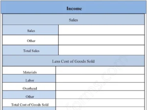 Income Fillable PDF Form