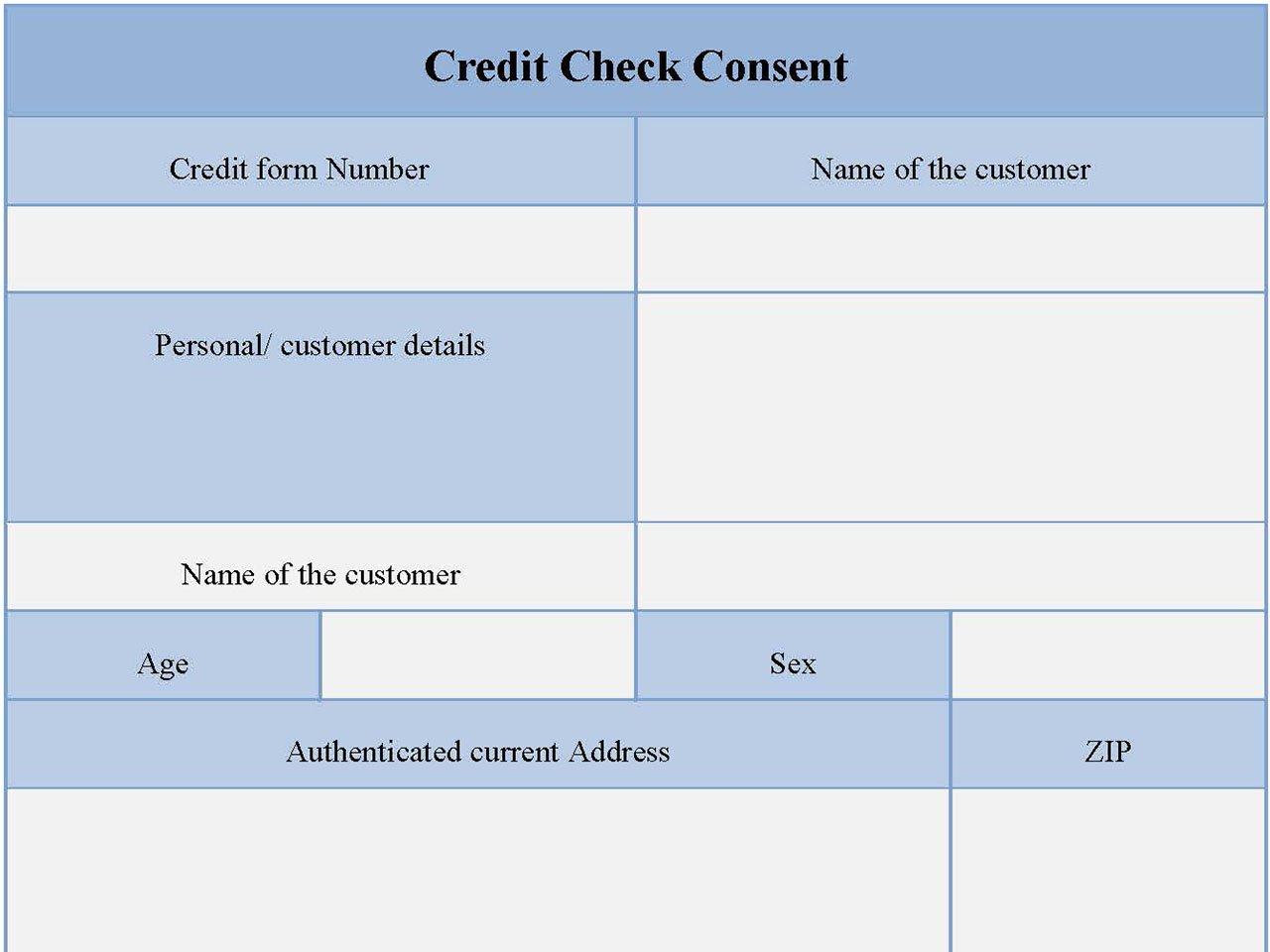 Credit Check Consent Form Editable Pdf Forms 5084