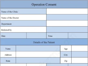 Operation Consent Form
