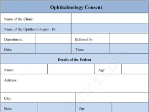 Ophthalmology Consent Form