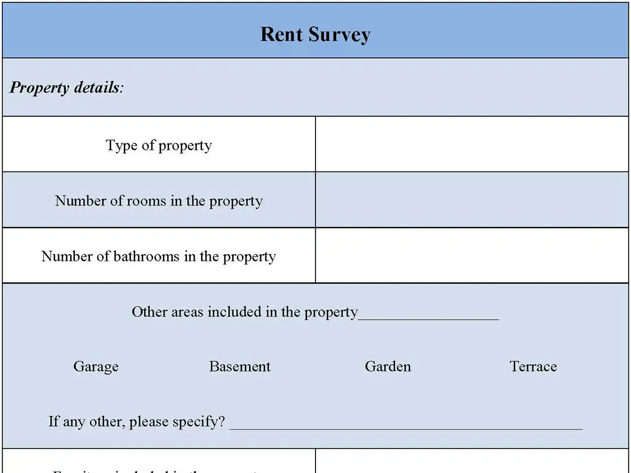 Rent Survey Form