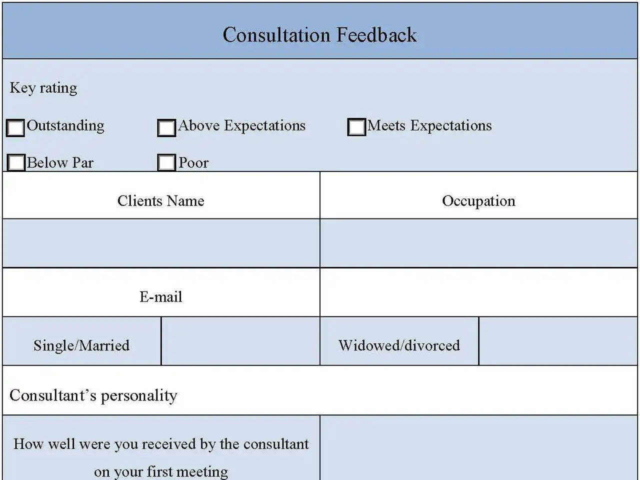 Consultation Feedback Form