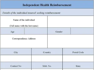 Independent Health Reimbursement Form