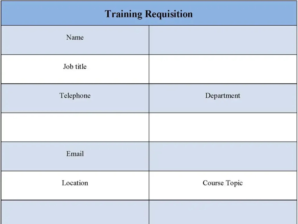 Training Requisition Form