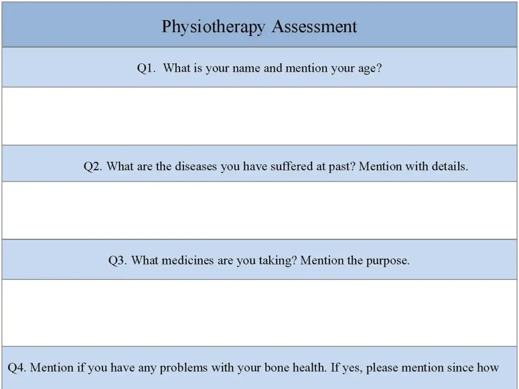 Physiotherapy Assessment Template