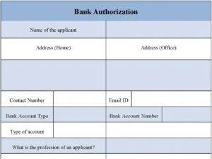 Bank Authorization Form