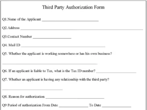 Third-Party Authorization Form