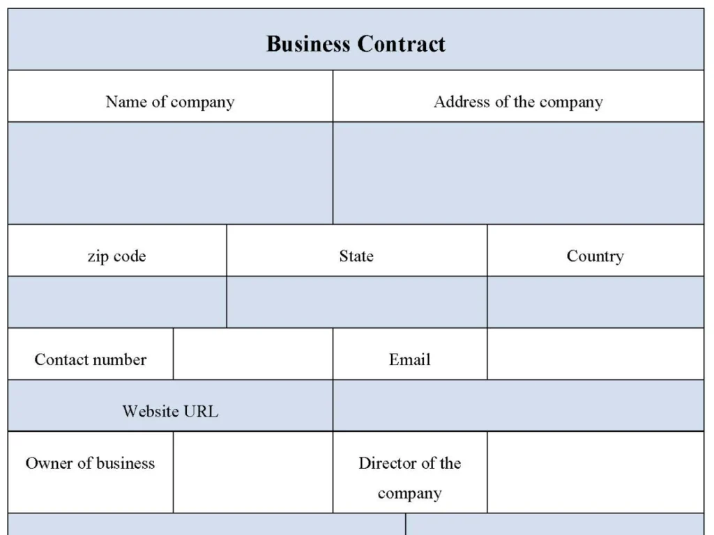 Business Contract Form