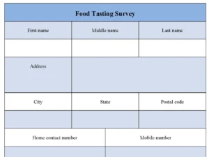 Food tasting Survey Form