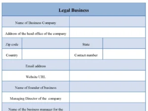 Legal Business Form