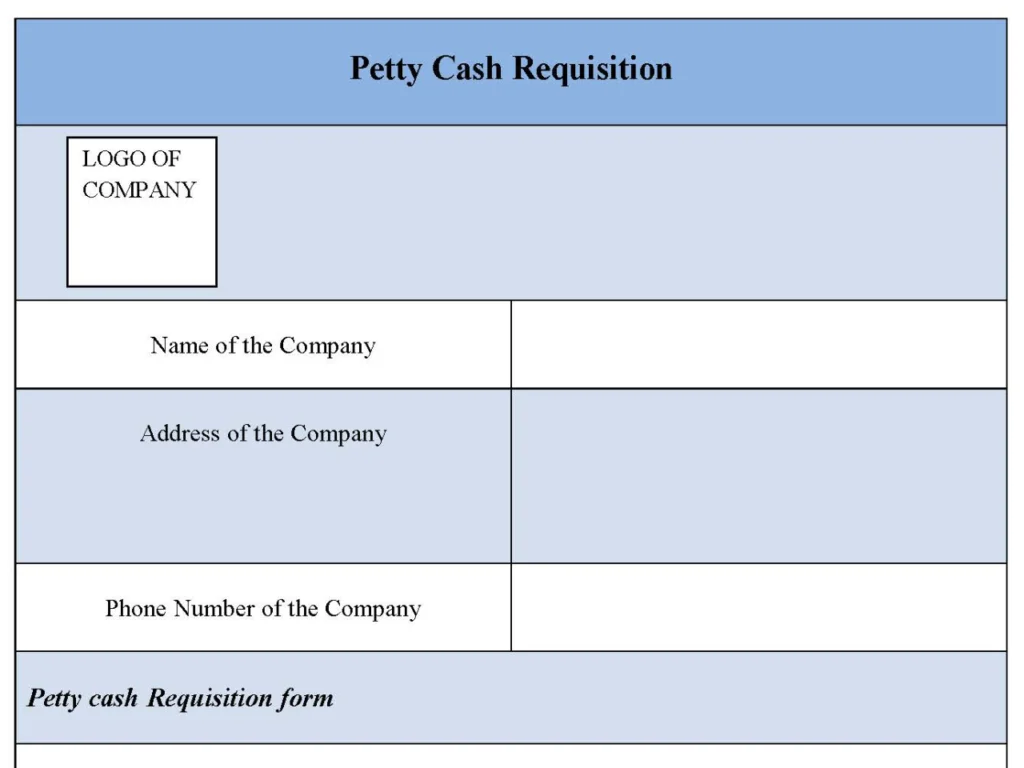 Petty Cash Requisition Form