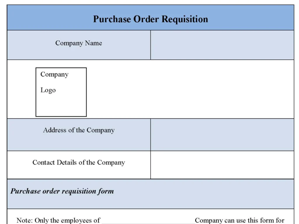 Purchase Order Requisition Form