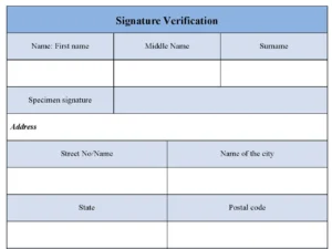 Signature Verification Form