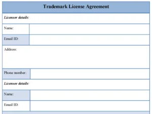 Trademark License Agreement Form