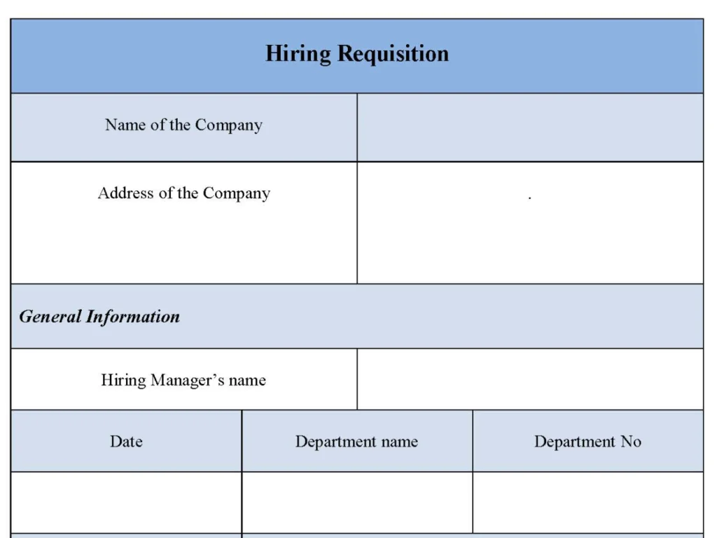 Hiring Requisition Form