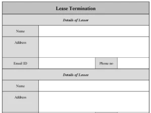 Lease Termination Template