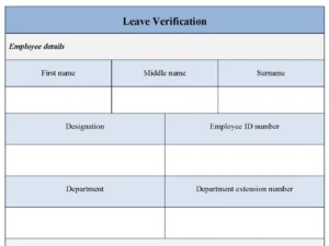 Leave Verification Form