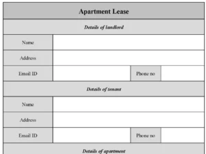 Apartment Lease Form