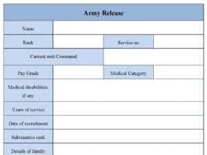 Army Release Form