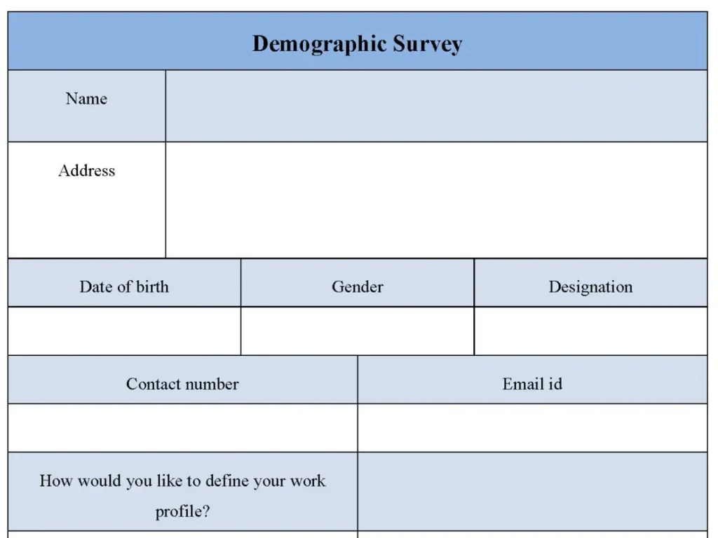 Demographic Survey Form