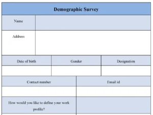 Demographic Survey Form