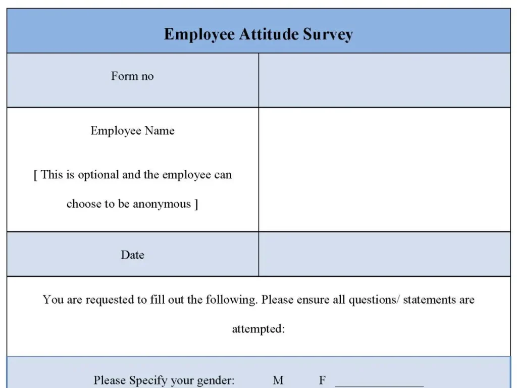 Employee Attitude Survey Form