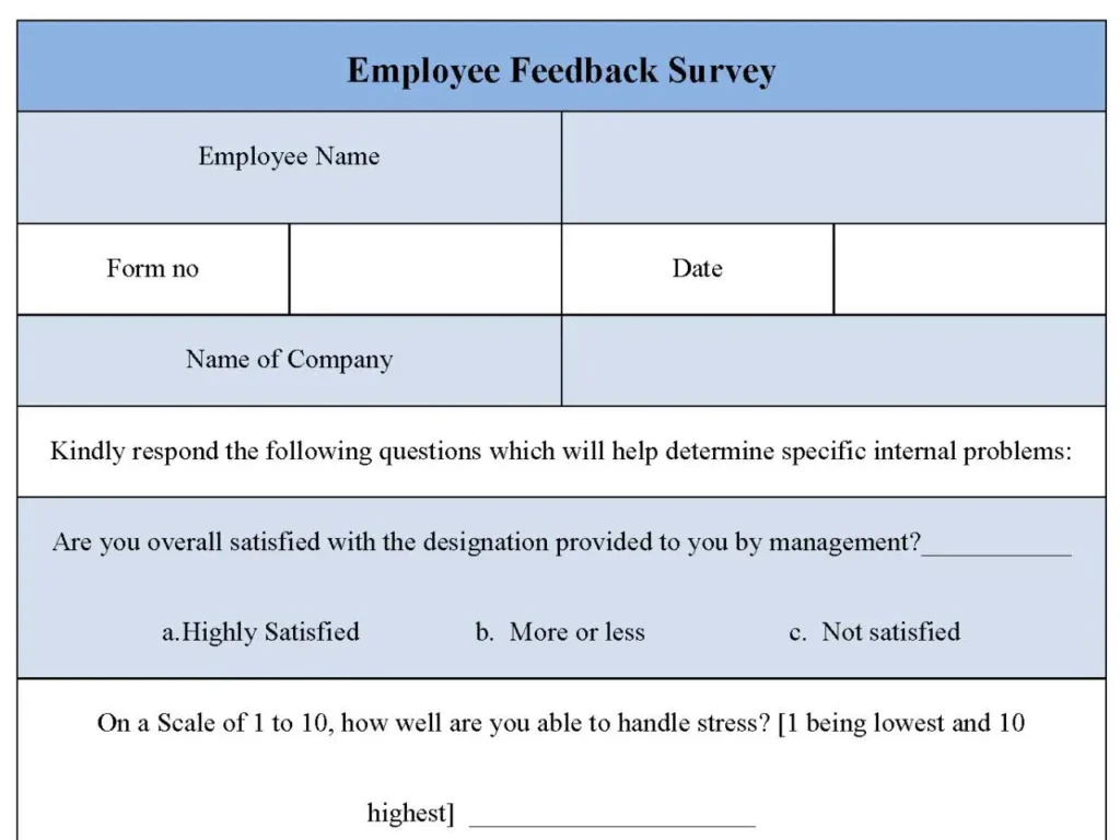 Employee Feedback Survey Form